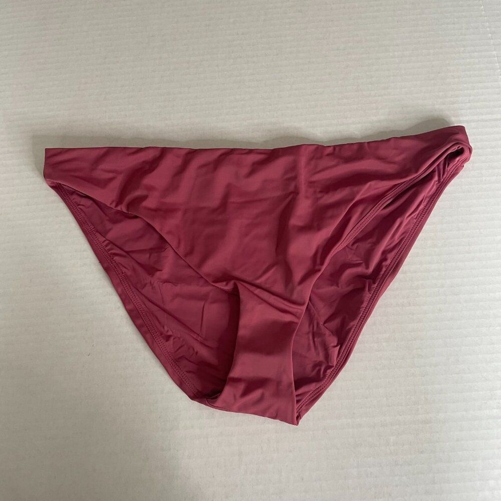 Andie The Symi Bikini Bottom Women's XL Mulberry Lined Ruching Back‎ Low Rise